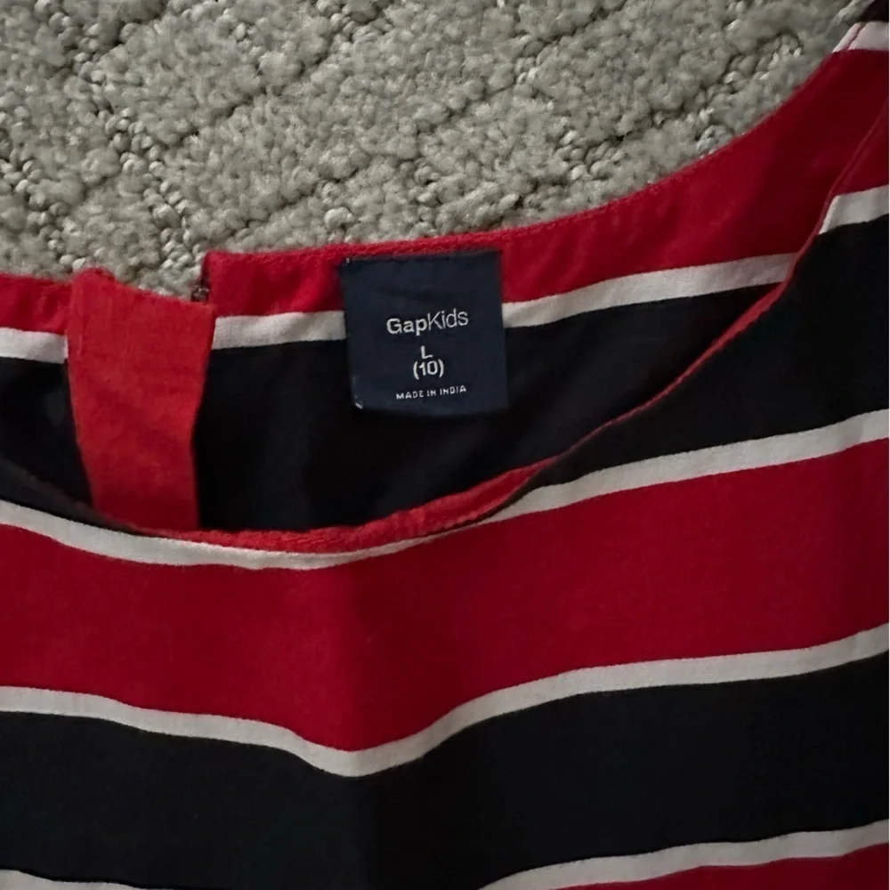Gap kids red and navy striped dress, size 10 EUC